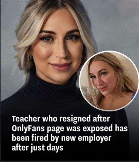 teacher fired because of onlyfans|Teacher who resigned after her OnlyFans page was。